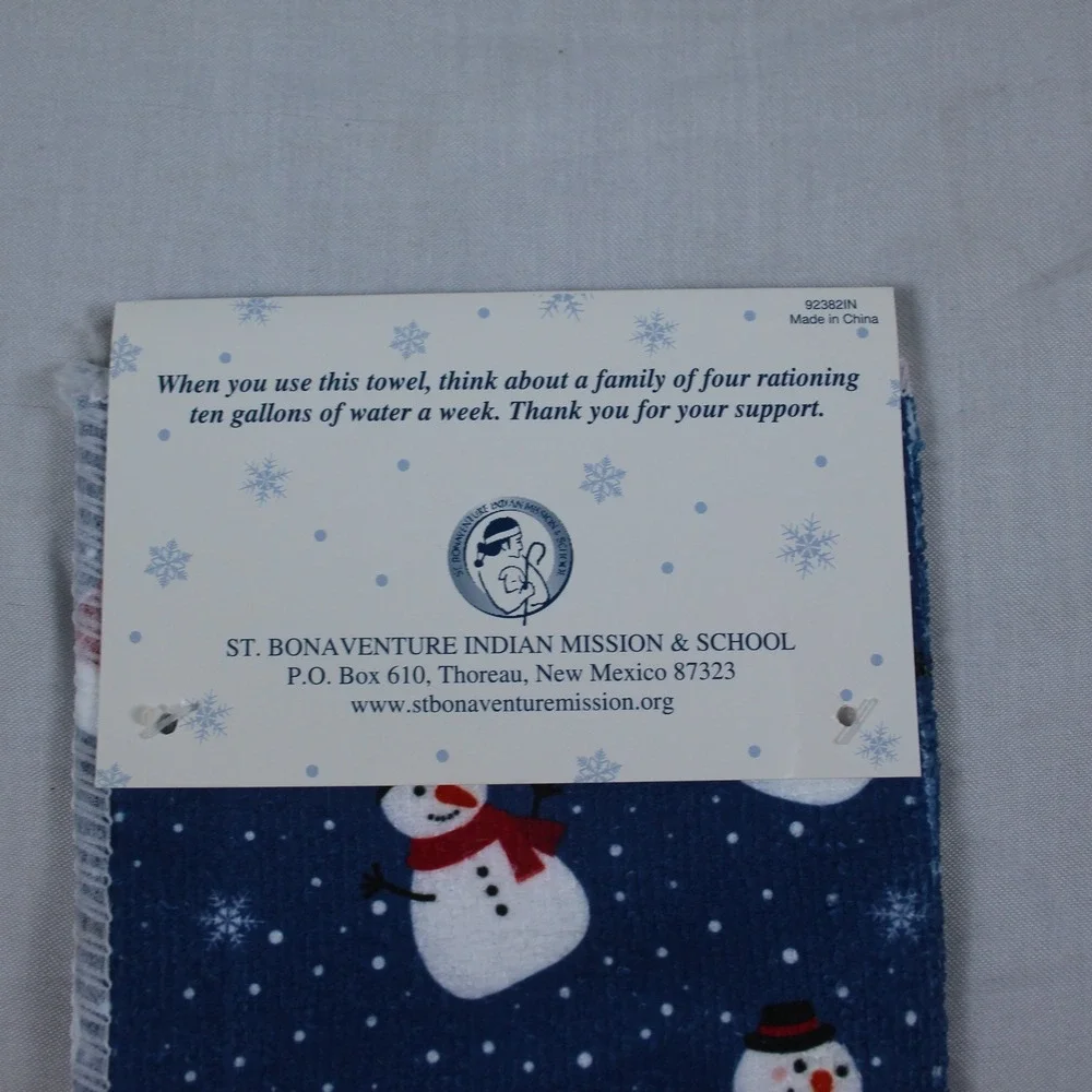 Christmas Snowman Dishcloth Microfiber Reusable Kitchen Towel Holiday‎ Decor